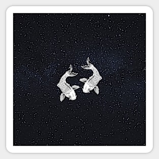 Japanese Koi Fish Carp in Space Galaxy Sticker